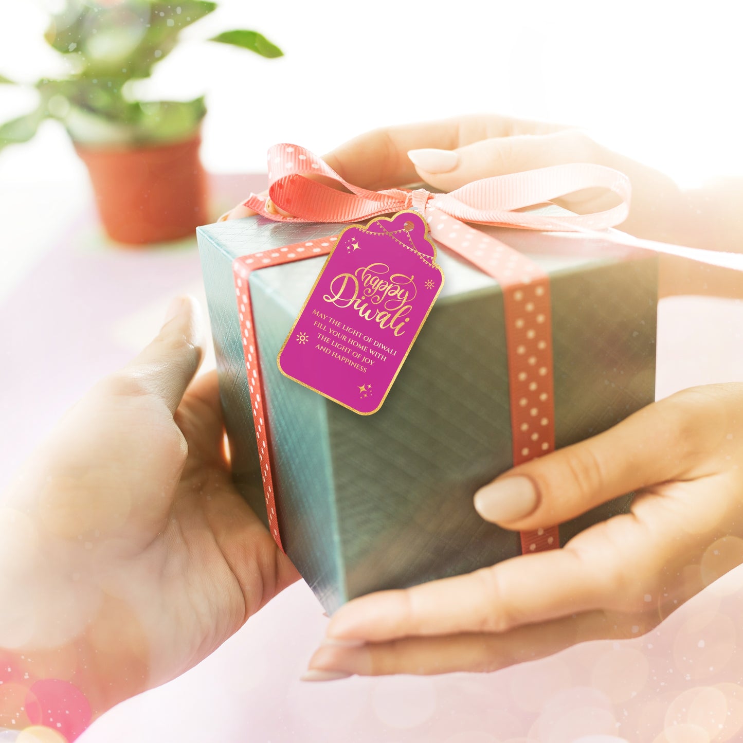 Happy Diwali Gold Foil Gift Tags