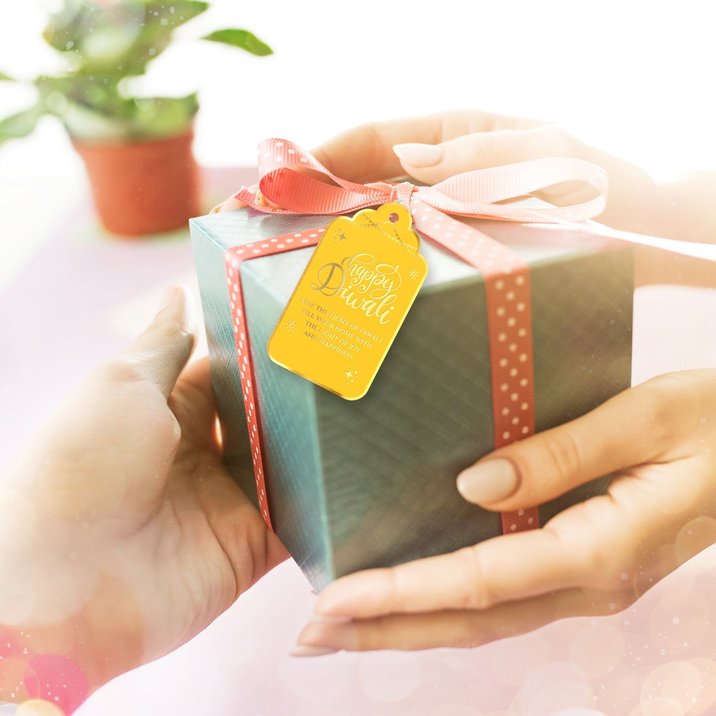 Happy Diwali Gold Foil Gift Tags