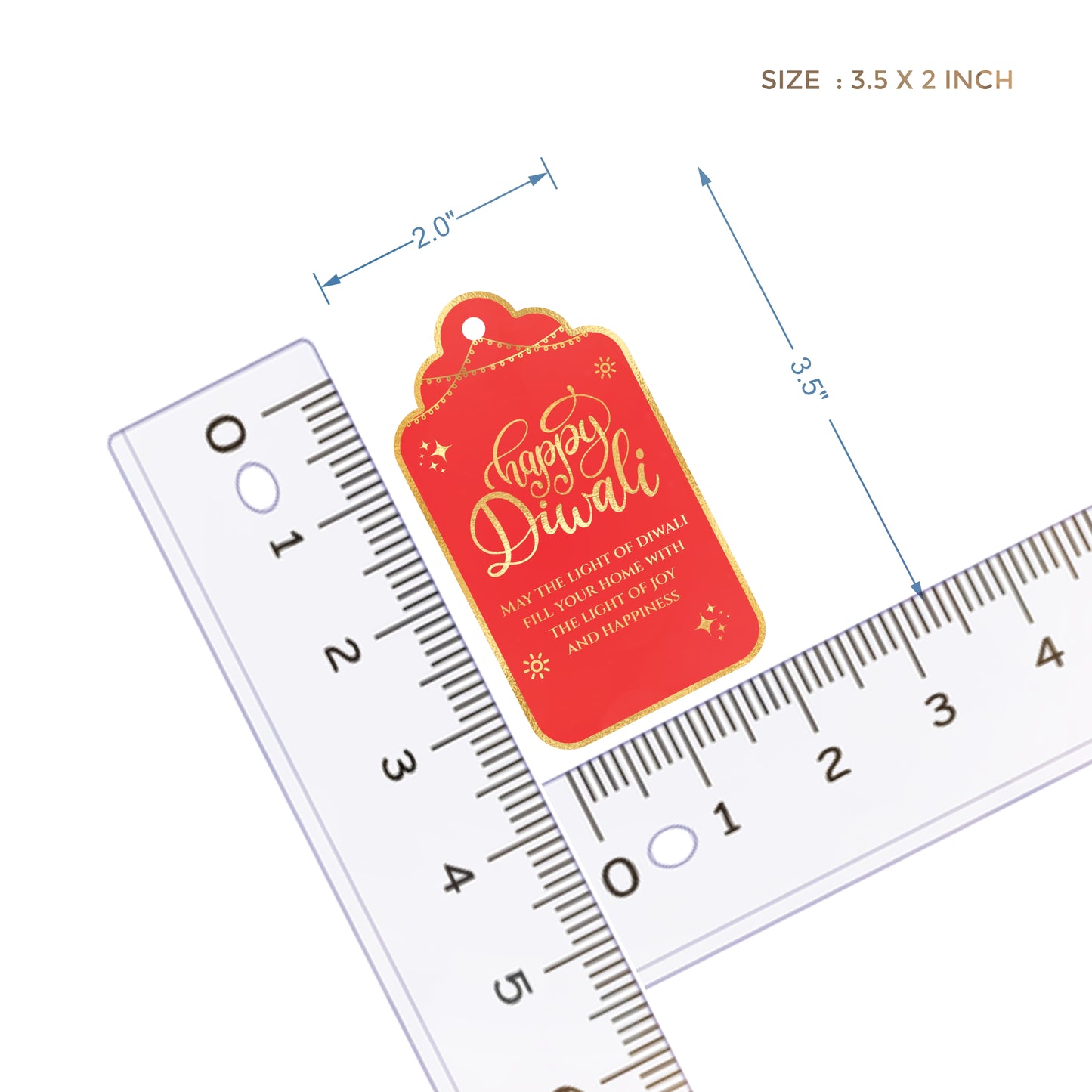 Happy Diwali Gold Foil Gift Tags