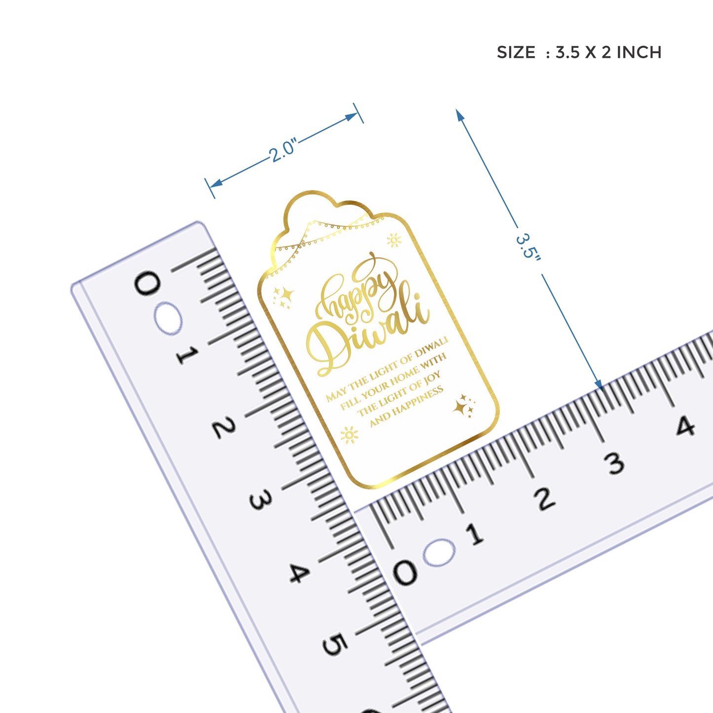 Happy Diwali Gold Foil Gift Tags