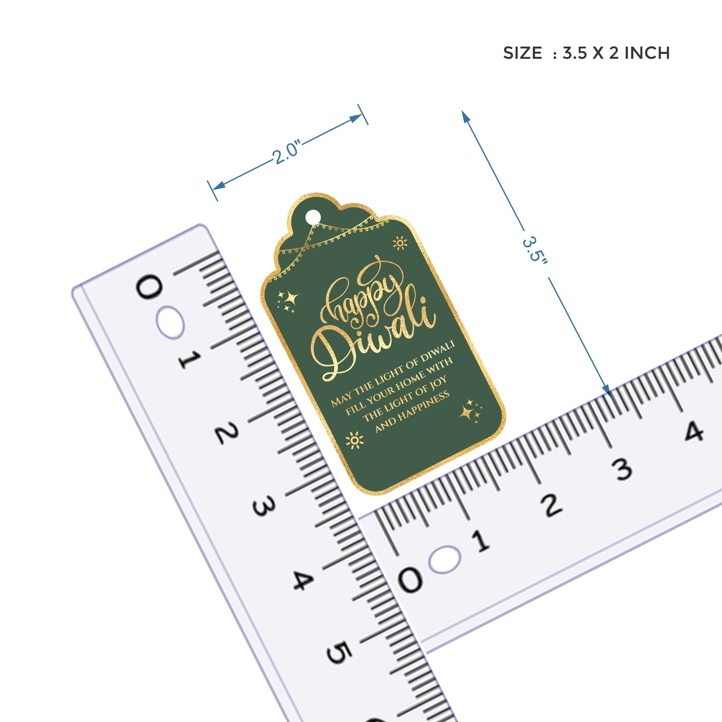 Happy Diwali Gold Foil Gift Tags