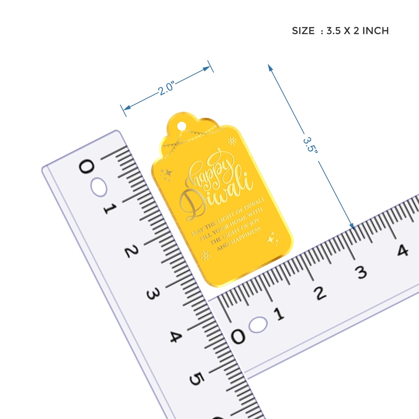 Happy Diwali Gold Foil Gift Tags
