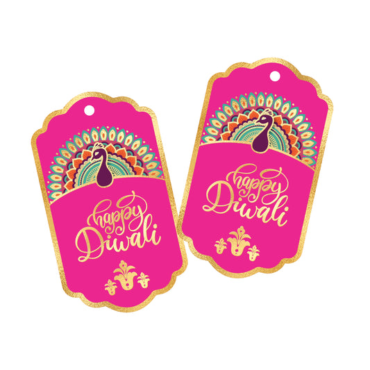 Diwali Tags Happy Diwali Gold Foil Gift Tags