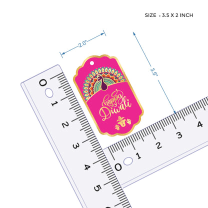Diwali Tags Happy Diwali Gold Foil Gift Tags