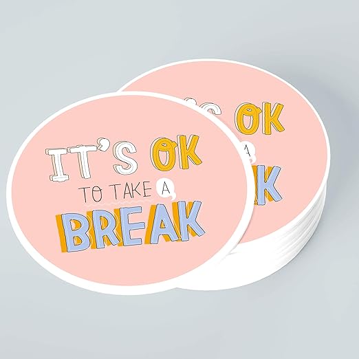 Tea Costers It's Ok to take a Break Coasters Pack of 6