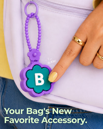 Flower Fidget Clicker Initial Keychain | Personalized A–Z Letter Keychain