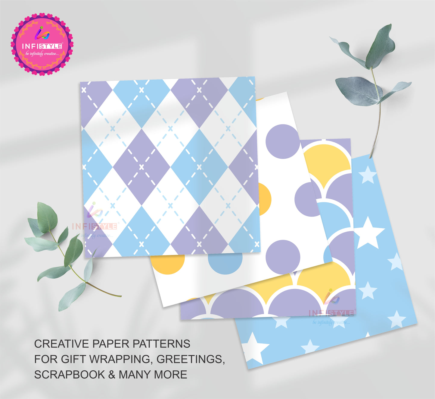 Scrapbook Craft Paper Pack of 24
