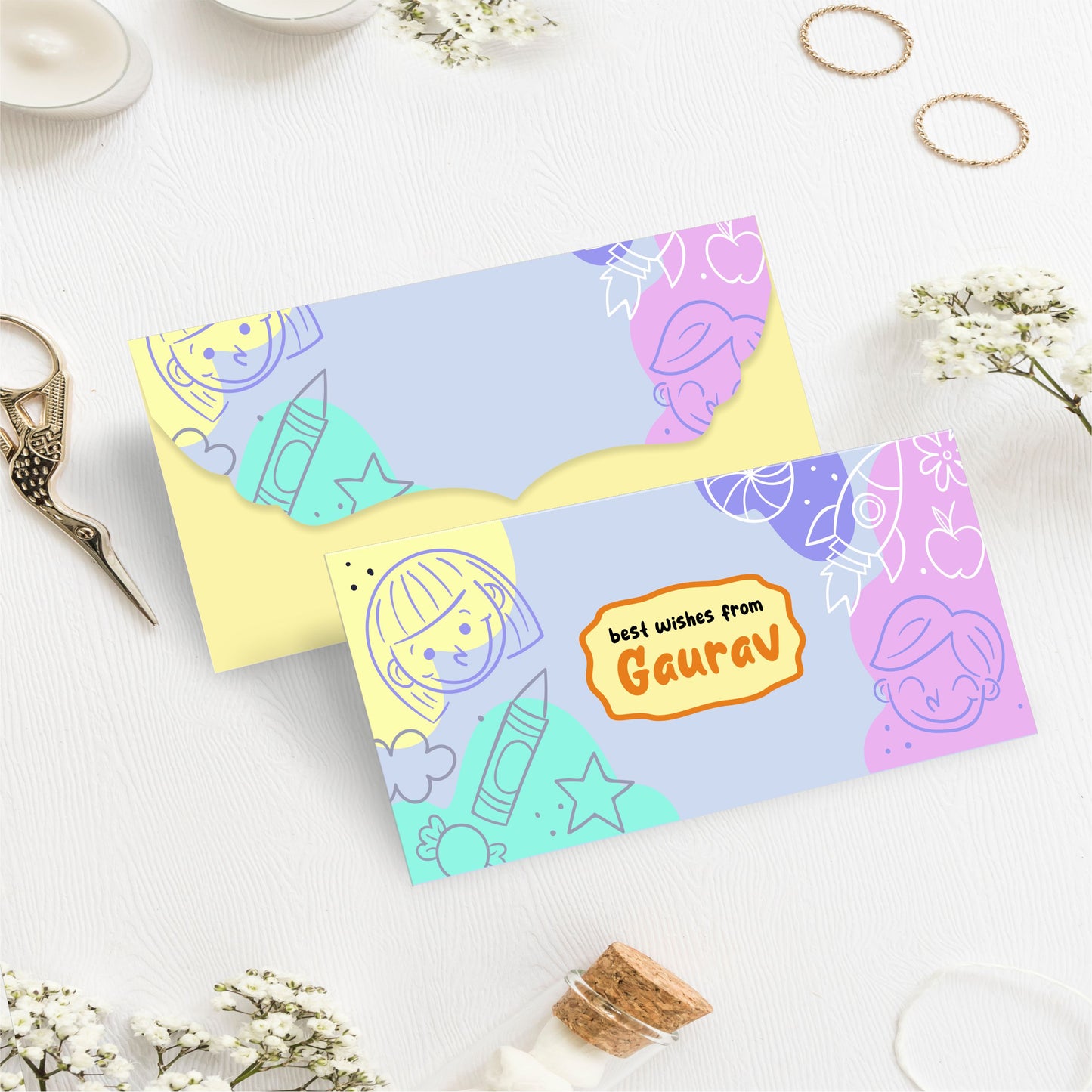 Custom Kids Gift Envelope for Gifting