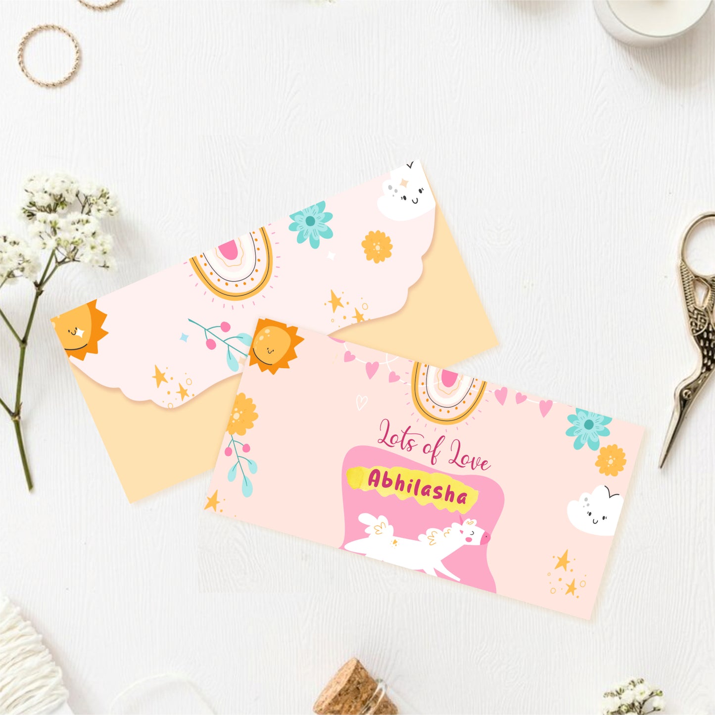 Custom Kids Gift Envelope for Gifting