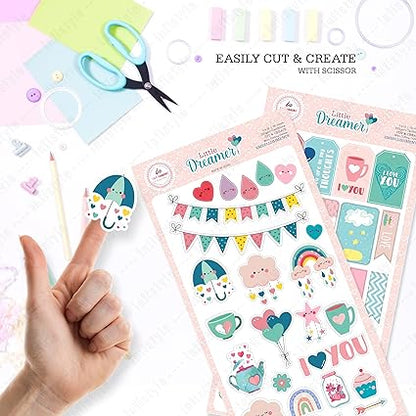 Little Dreamer Dreamer Scrapbook Die Cut Elements Sheet 2 Elements Sheet Embellishment Tag 300 GSM Sheets 6x12 inches