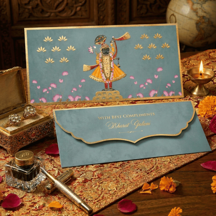 Luxury Money Envelope | Lotus Motif Luxe