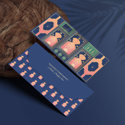 LUXURY MONEY ENVELOPE | BLUE AND GOLD MOTIF