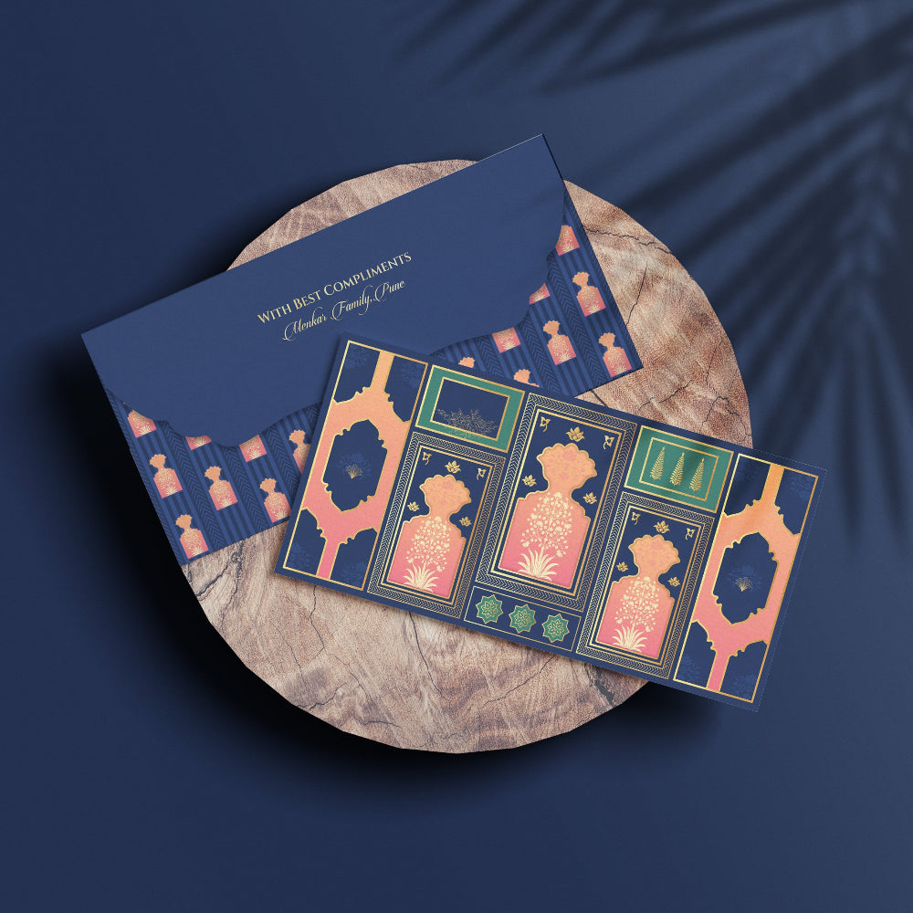 LUXURY MONEY ENVELOPE | BLUE AND GOLD MOTIF