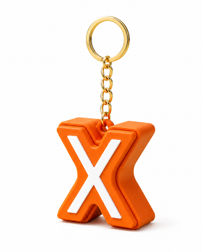 Personalised Clicker Letter Keychain Fidget Alphabet Keyring