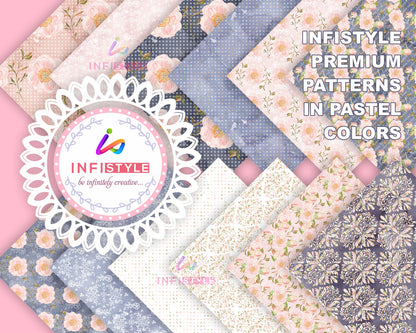 Pastel Pattern Paper 250 GSM Pack of 24