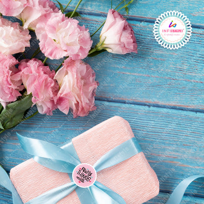 Pretty Things Inside Round Sticker Labels