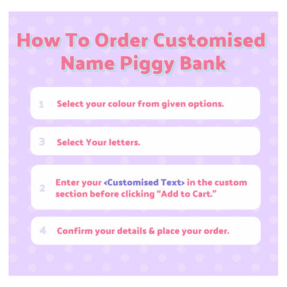 Personalised Name Piggy Bank | Custom 3D Printed Money Box for Kids & Gifting