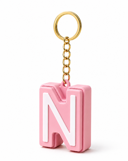 Personalised Clicker Letter Keychain Fidget Alphabet Keyring