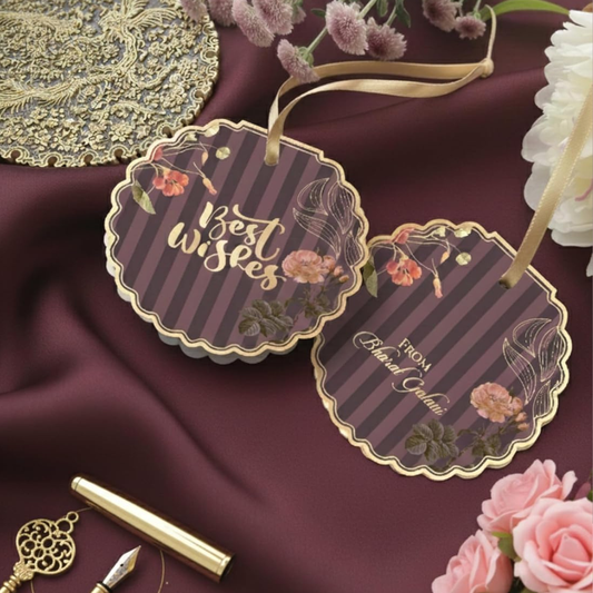 Aesthetic Rose Gold Foil Customized Gift Tags