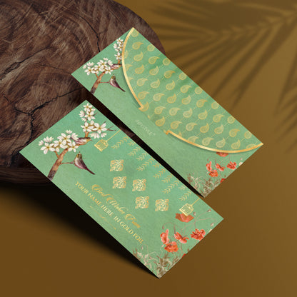 Gold Foil Floral Shagun Envelope