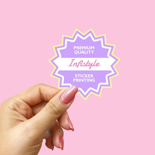 Customised Starbust Shape Sticker