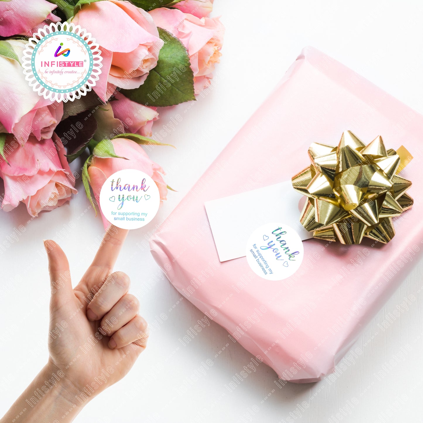 Thank You Stickers Roll for Small Business