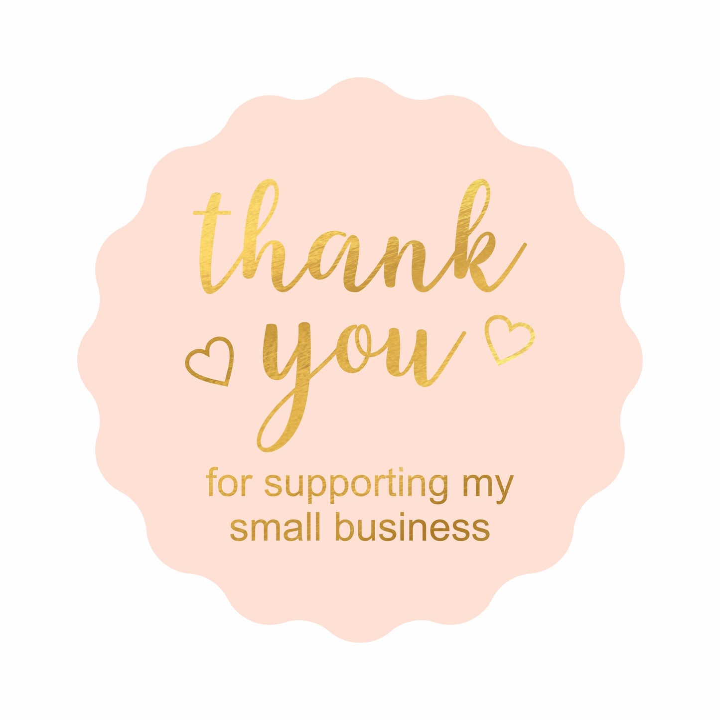 Gold Foil Thank You Stickers Small Business