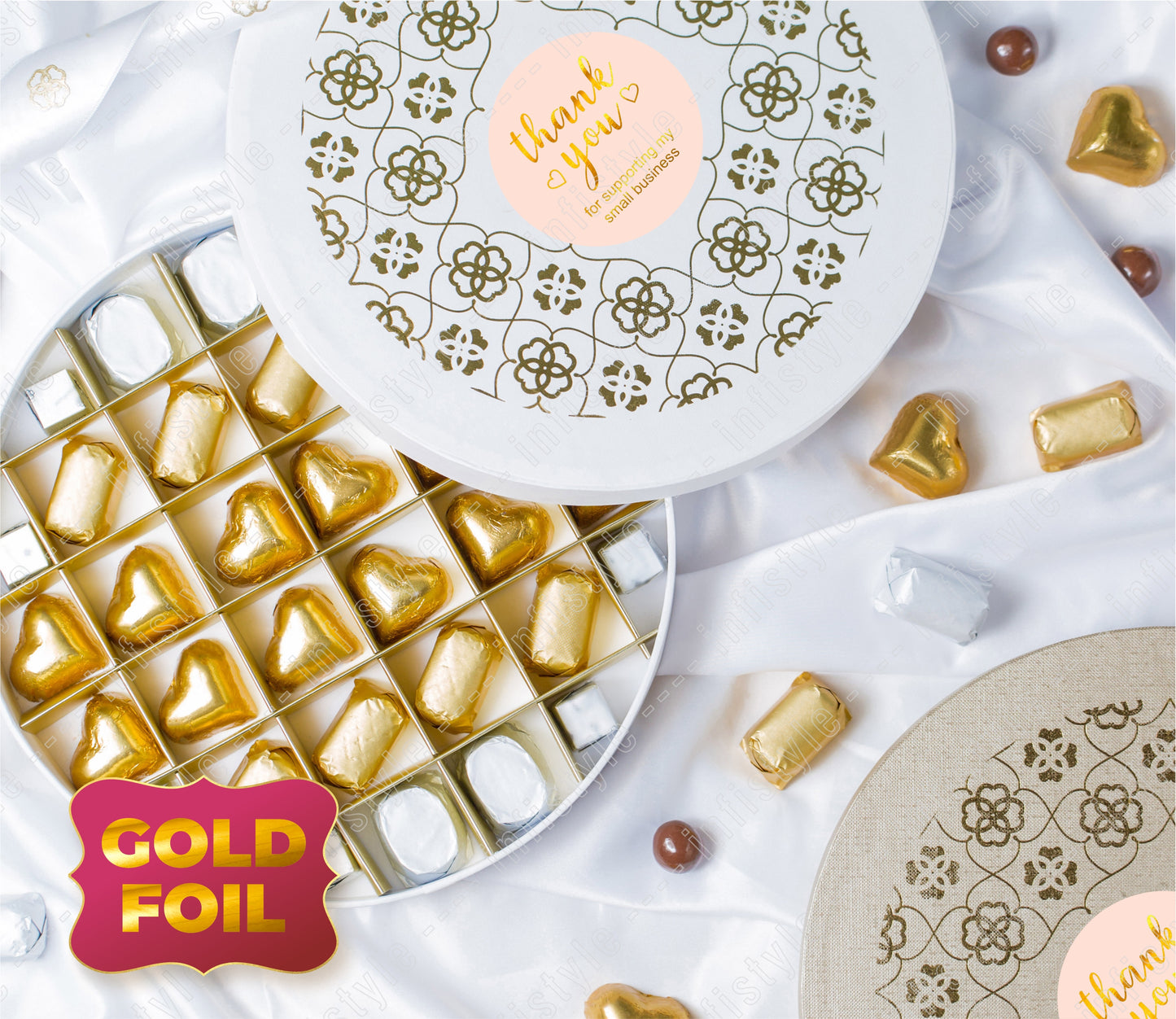 Gold Foil Thank You Stickers