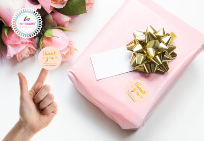 Gold Foil Thank You Stickers