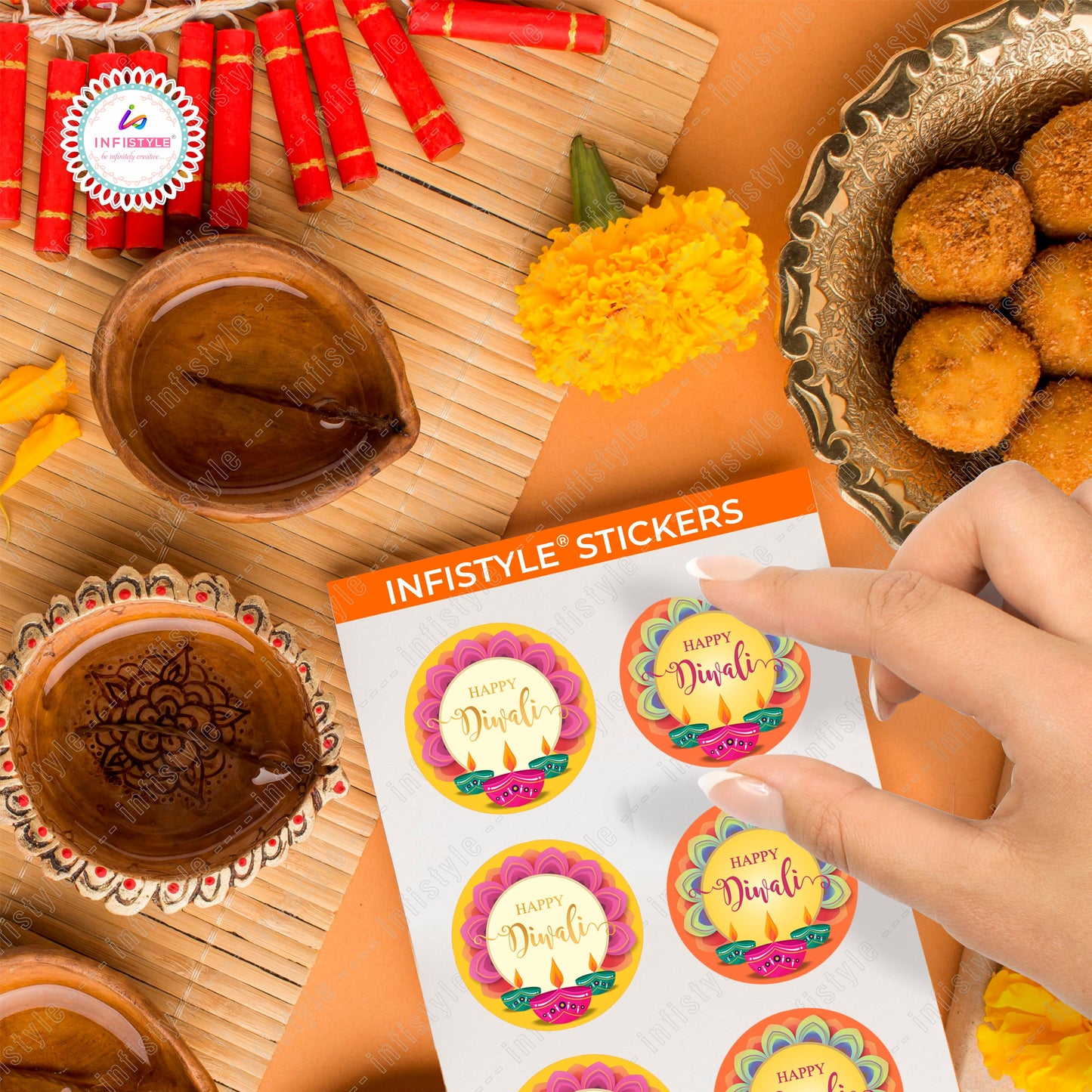 Happy Diwali Stickers for Gifts