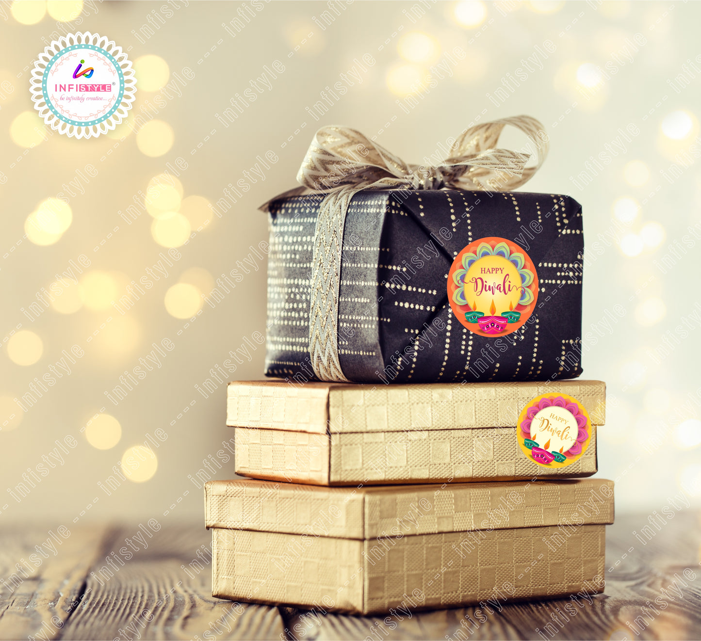 Happy Diwali Stickers for Gifts