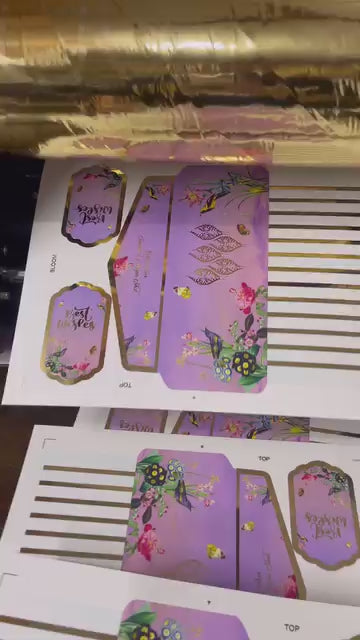 Lavender Floral Bird Design Envelope