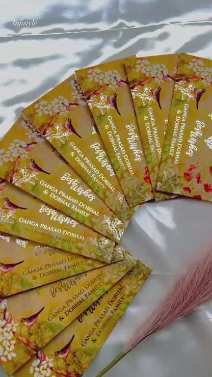 Golden Floral Shagun Envelope