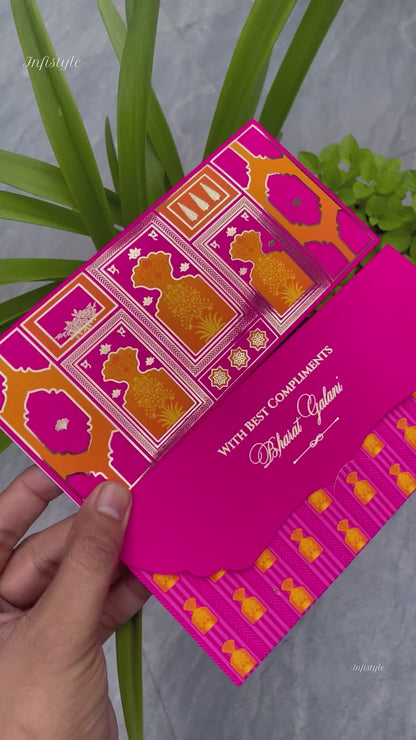 Luxury Money Envelope | Blue And Gold Motif