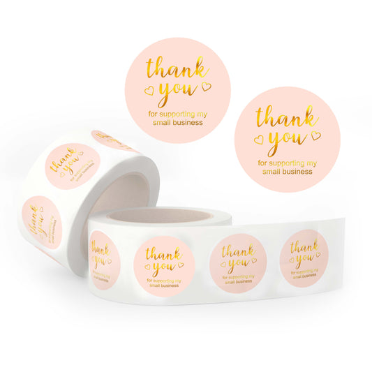 Gold Foil Thank You Stickers