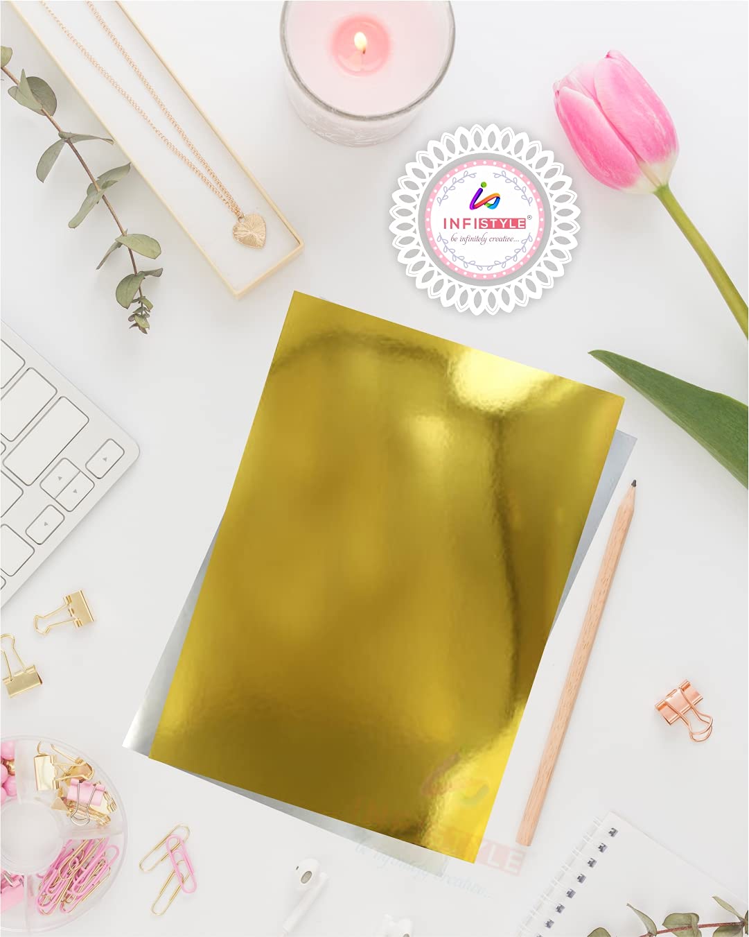 Gold Mirror Cardstock for Scrapbooking