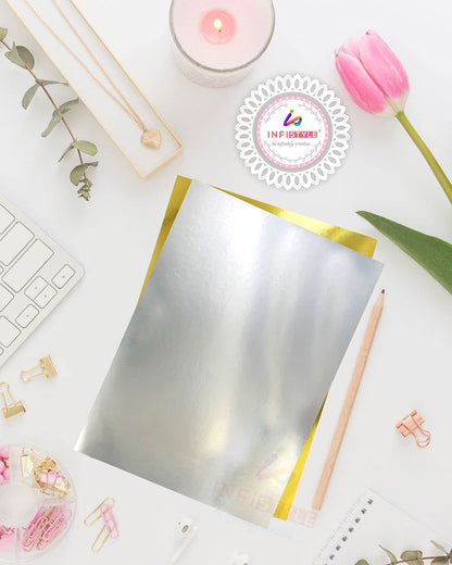 Silver Mirror Cardstock for DIY Crafts