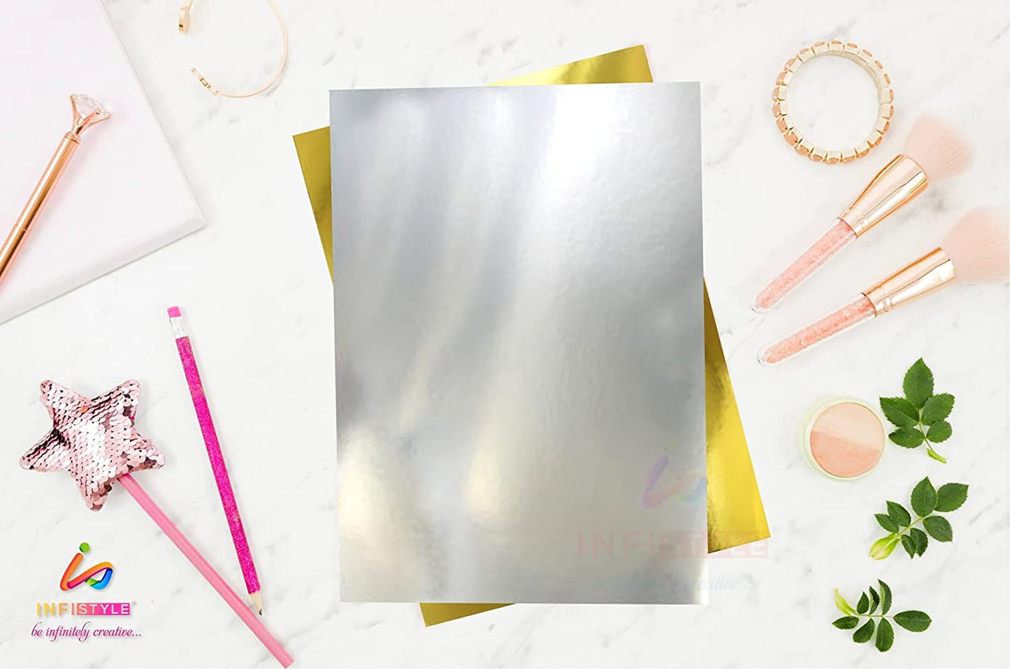 Silver Mirror Cardstock for DIY Crafts