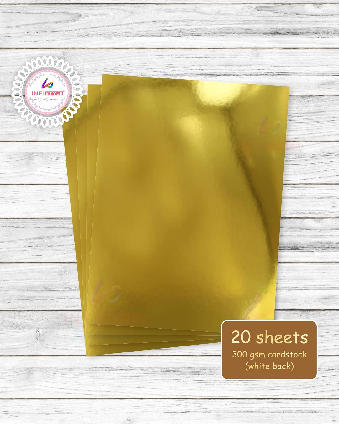 Gold Mirror Cardstock for Scrapbooking