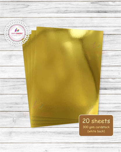 Gold Mirror Cardstock for Scrapbooking