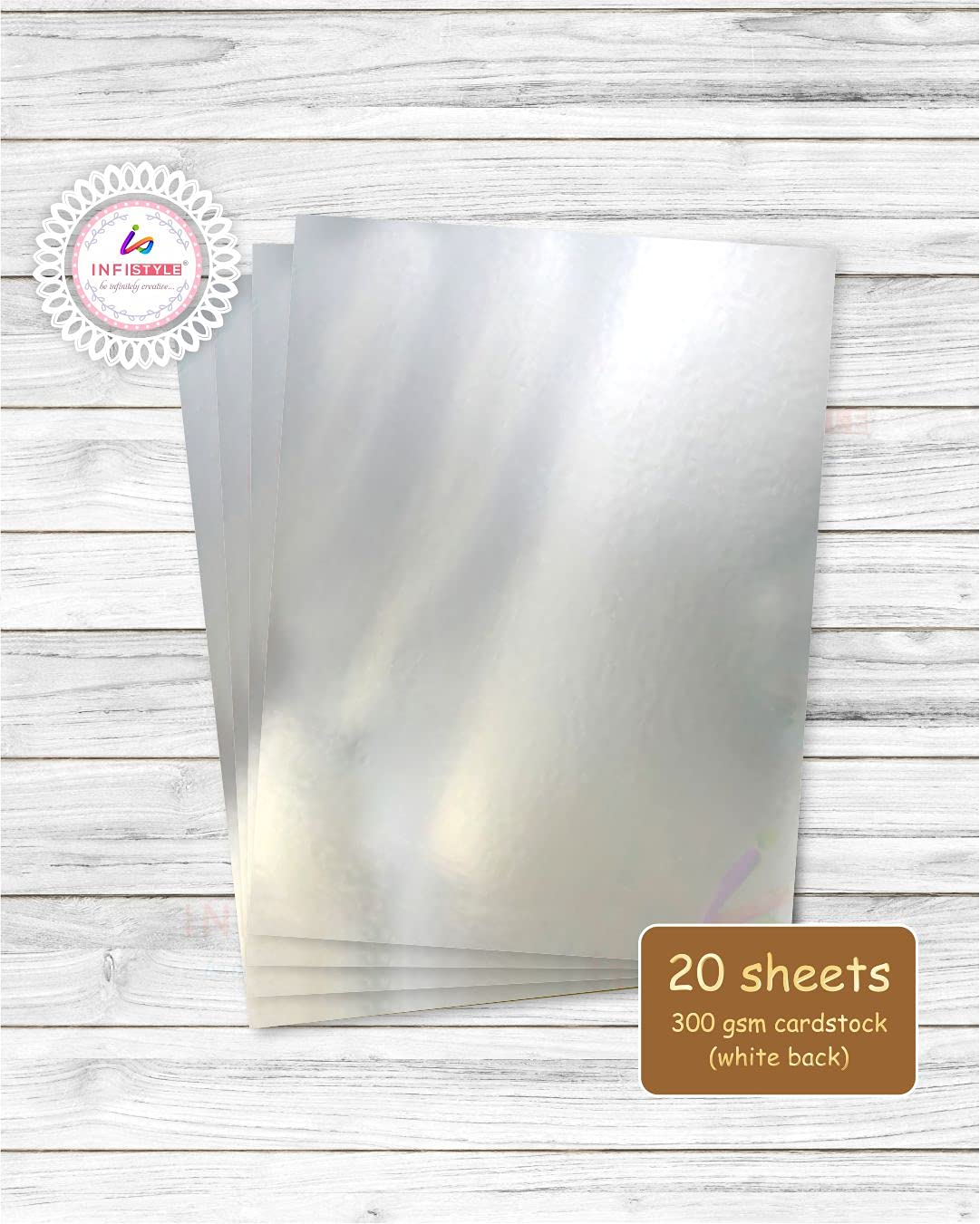 Silver Cardstock Mirror Cardstock For DIY Art And Crafts Scrapbooking –  Infistyle