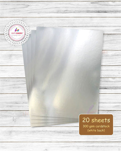 Silver Mirror Cardstock for DIY Crafts