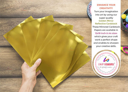 Gold Mirror Cardstock for Scrapbooking