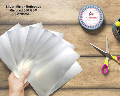 Silver Mirror Cardstock for DIY Crafts