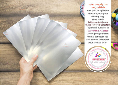 Silver Mirror Cardstock for DIY Crafts