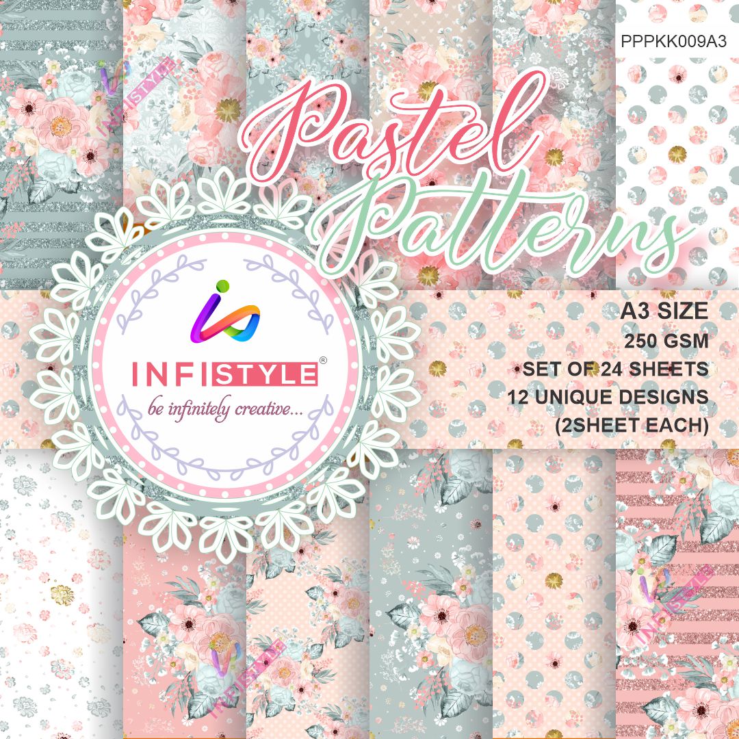 Pastel Paper Pattern Pack of 24 Sheet
