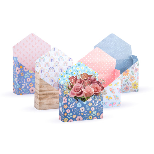Bouquet Envelope For Gifts Floral Design Envelope Gifts Wedding Bouquet Boxes Envelope 5 Unique Designs 300 GSM Thick