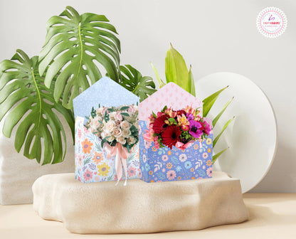 Bouquet Envelope For Gifts Floral Design Envelope Gifts Wedding Bouquet Boxes Envelope 5 Unique Designs 300 GSM Thick