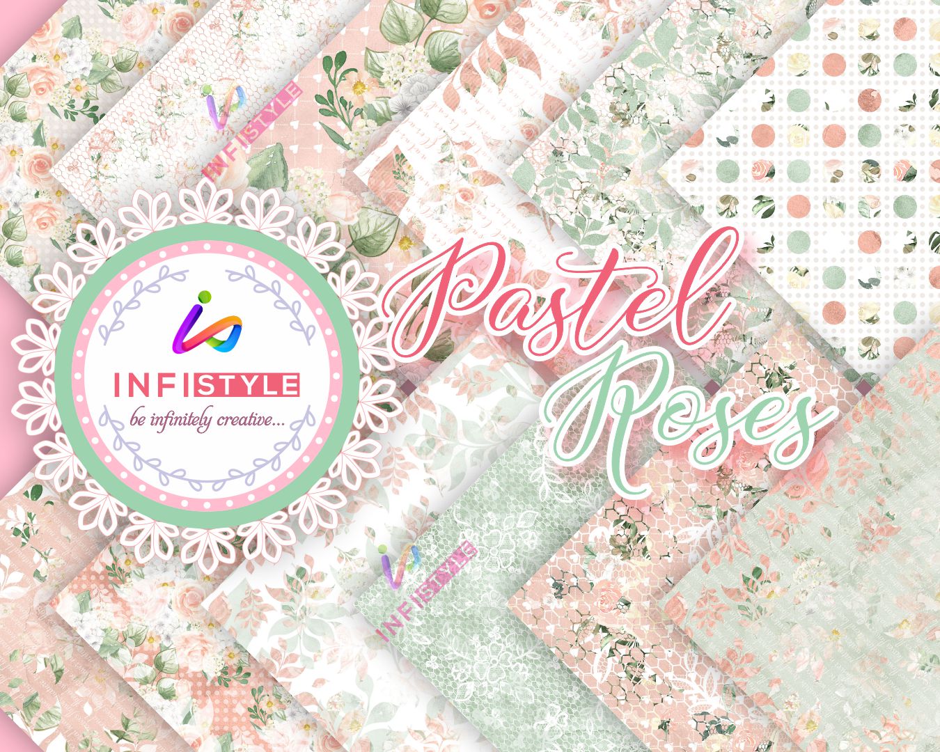 Premium Pastel Color Paper Pattern Pack of 24 Sheet 250 Gsm
