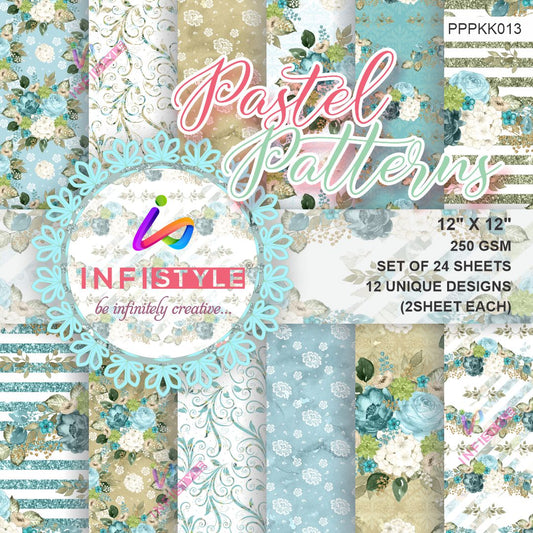Pastel Paper Pattern Pack of 24 Sheet 250 Gsm